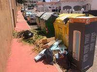 Residuos en las calles de Rincón de la Victoria